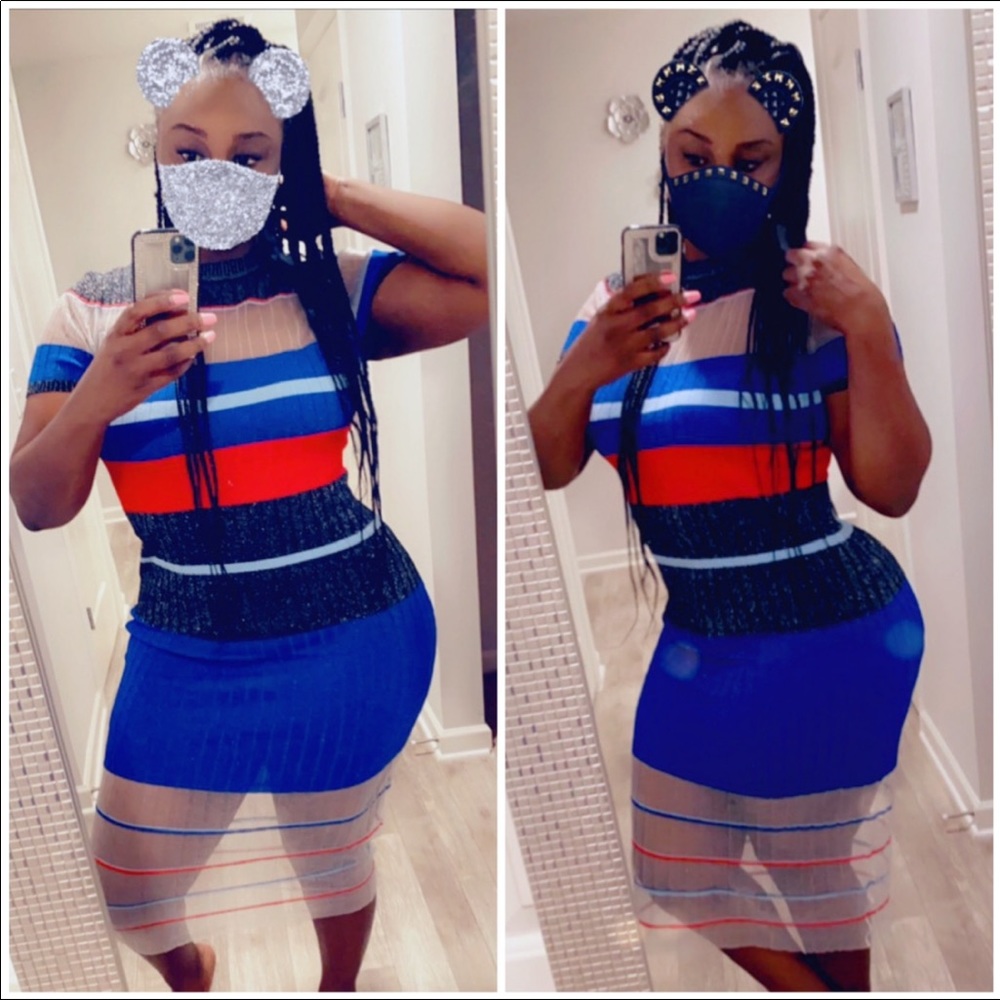 Red, white and blue dress size 1X
